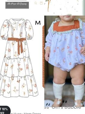 NEW IN BAG - The Proper Tot - BUNDLE - Mom dress + baby bubble - autumn hues